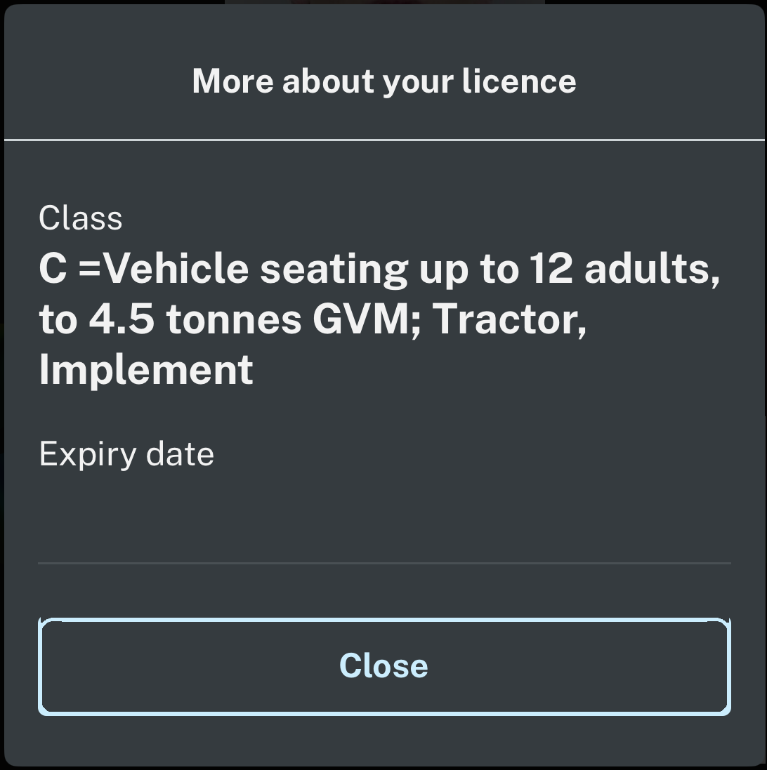 More about your licence