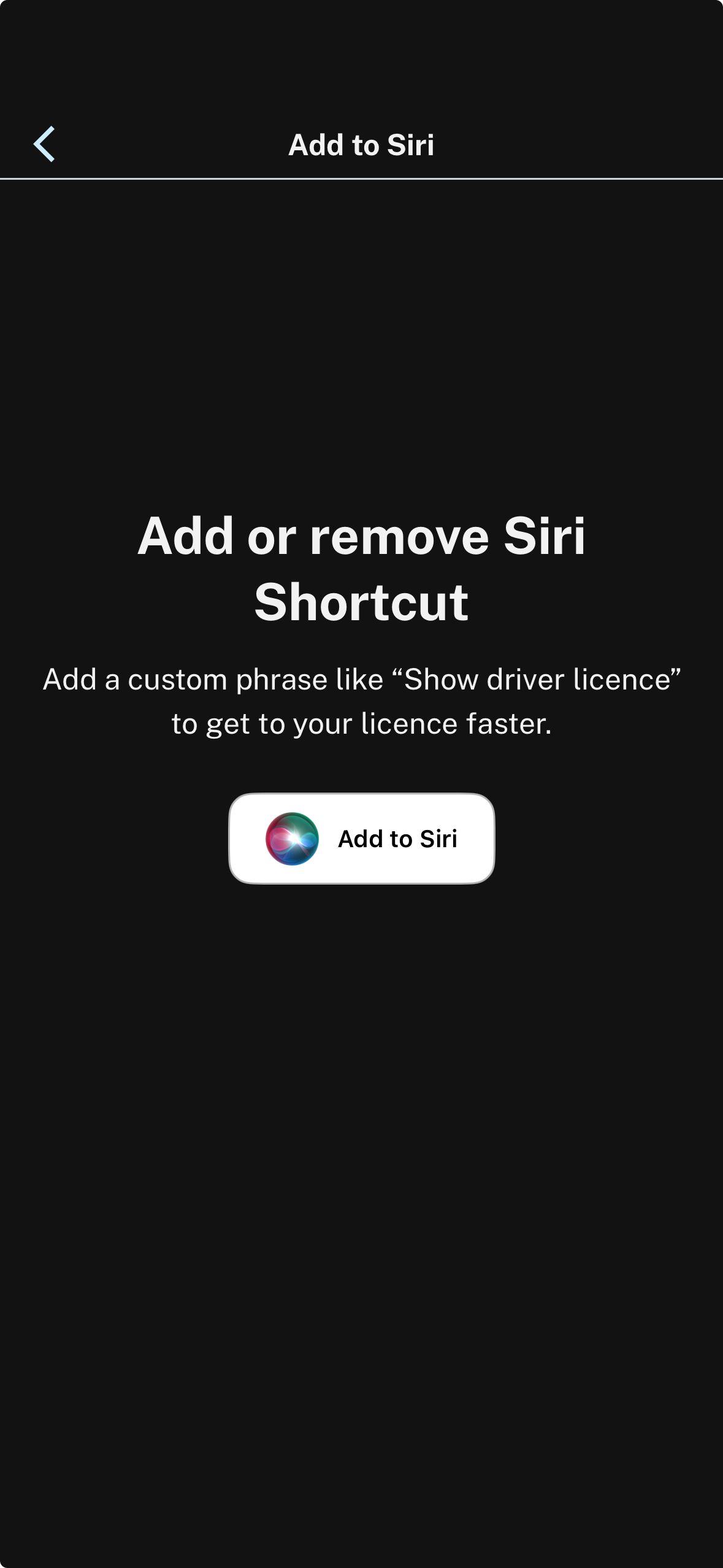 Add to Siri